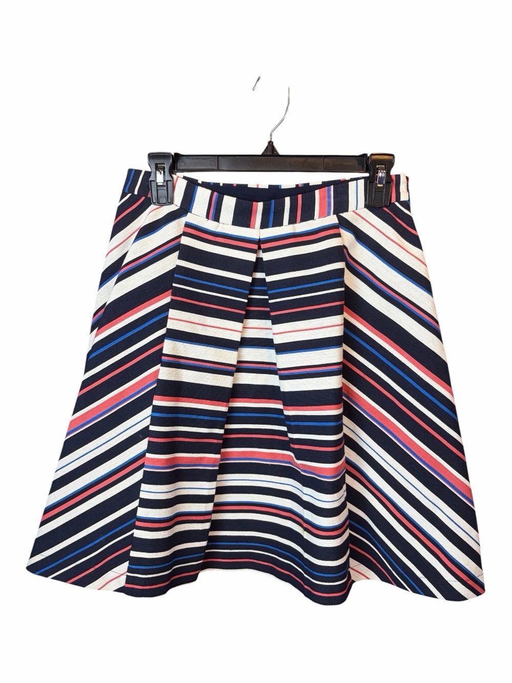 Maeve By Anthropologie Striped Structured Skirt Size Small A-Line Box Pleats